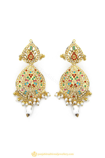 Gold Finished Earrings by PTJ